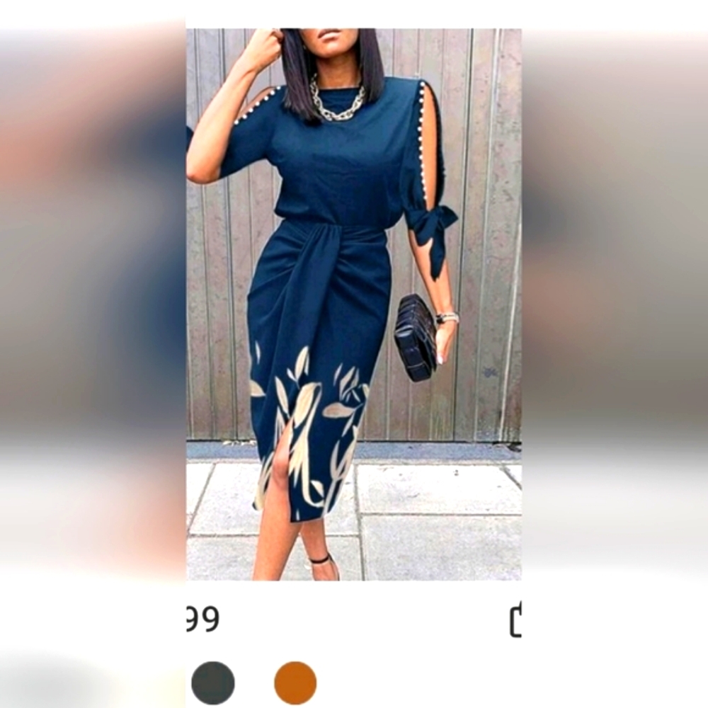 Faux wrap dress